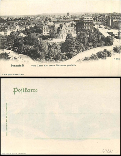Darmstadt "Halt against the light" card * approx. 1900