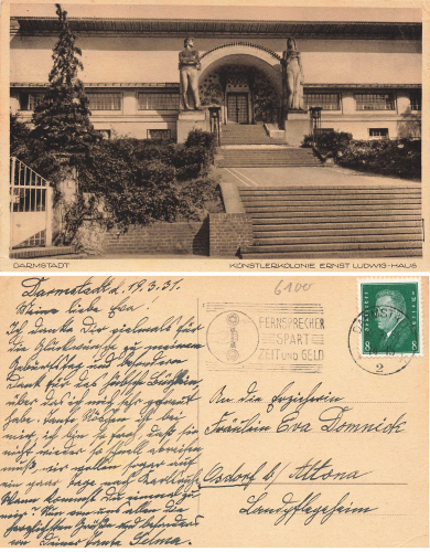 Darmstadt artist colony Ernst-Ludwig-Haus o March 19, 1931