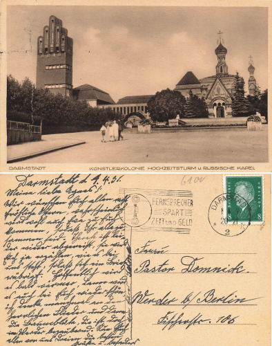 Darmstadt Artists' Colony Wedding Tower Russian Chapel o 1931