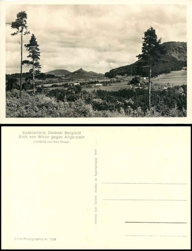 Daubauer Bergland, Blick von Wlkov gegen Altgerstein * 1939