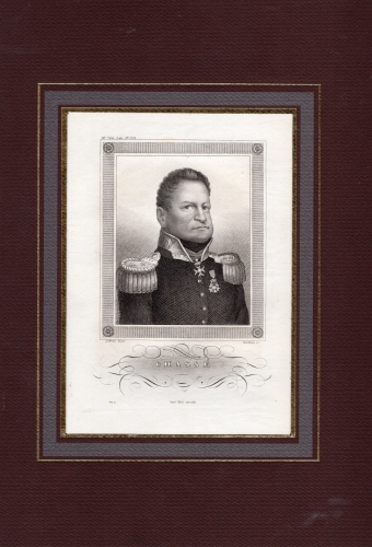 David Hendr. Baron de Chasse General original steel engraving Nordheim around 1850 