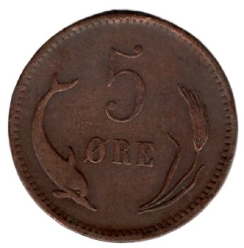 Dänemark 5 Öre 1875 Christian IX