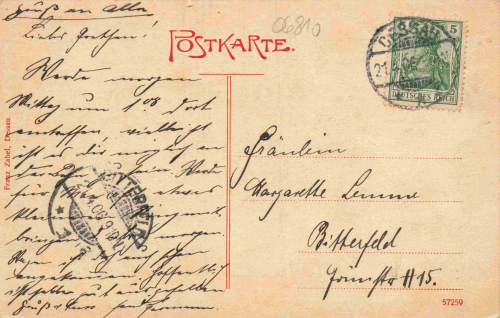 Dessau Neumarkt mit Johanniskirche und Herzog Franz Denkmal o 1906