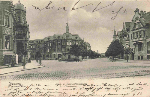 Dessau Roostrasse und Blumenthalstrasse o 1906