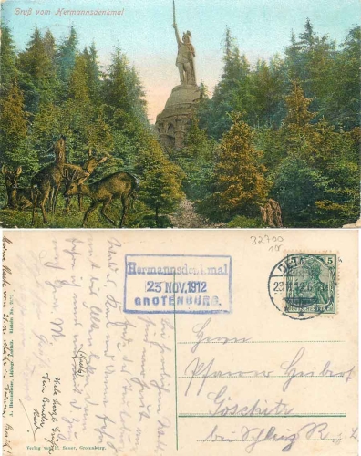 Detmold Hermannsdenkmal o 23.11.1912