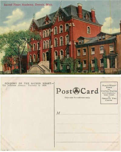 Michigan Detroit Sacred Heart Academy *ca.1910