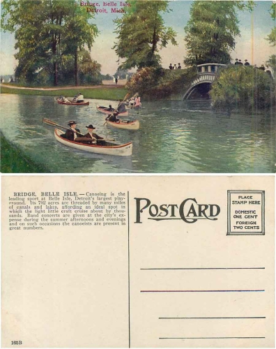 Michigan Detroit Belle Isle Bridge *ca.1910