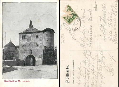 Dettelbach am Main Faltertor o 8.9.1908