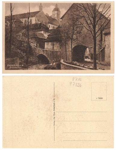 Dettelbach am Main Bruckertor * ca. 1920