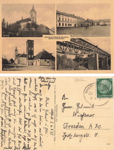 Deutsch Neukirch Bieskau Kreis Leobschuetz Schlesien Nowa Cerekwia  o 1937