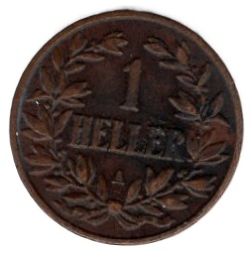 German East Africa 1 Heller 1904 A