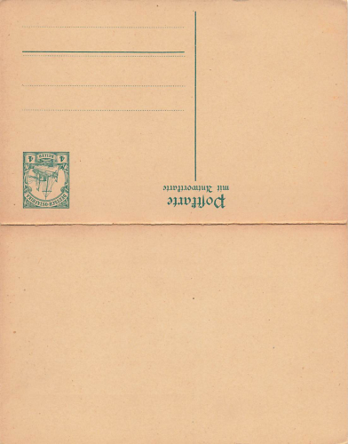 Deutsch Ostafrika Ganzsache mit Antwortkarte 4 Heller * um 1910