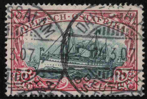 Deutsch-Ostafrika Michel 39A o gestempelt Kaiseryacht  ​​​​​​​geprüft Bothe BPP