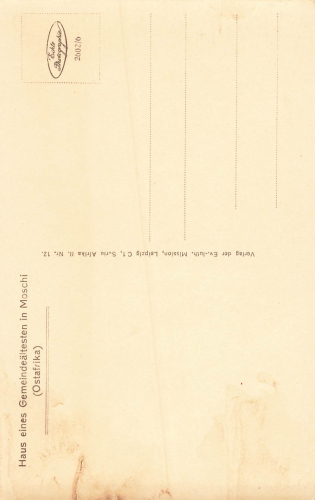 Moschi Haus des Gemeindeältesten Ostafrika * um 1930