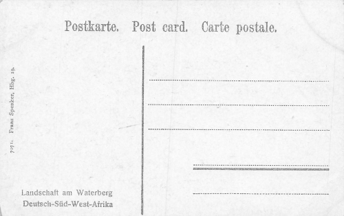 Landscape at Waterberg, German South West Africa * around 1910