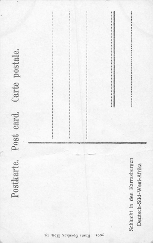 Schlucht in den Karrasbergen Deutsch-Südwestafrika * um 1910