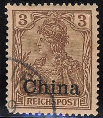 Deutsche Post in China  Michel 15b o gestempelt