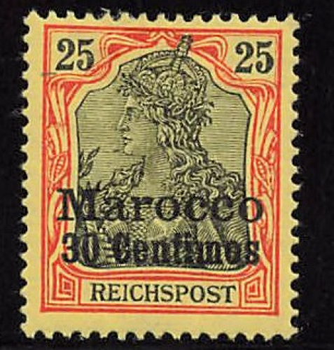 German Post in Morocco Michel 11 * unused with hinge remnant Germania