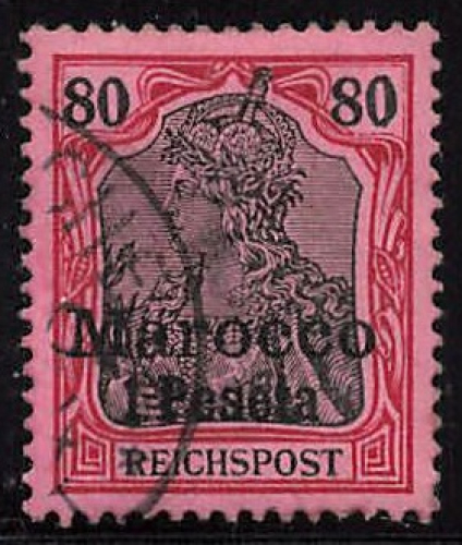 German Post in Morocco, Michel No. 15, cancelled, Germania issue.