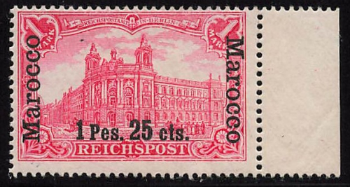 German Post in Morocco Michel 16 I * unused with hinge remnant