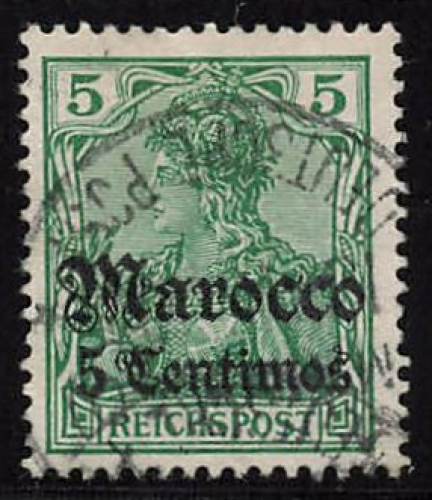 German Post in Morocco, Michel No. 20, cancelled, Germania issue.