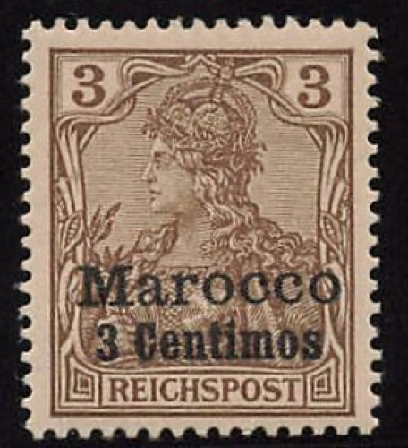 German Post in Morocco Michel 7 * unused with hinge remnant Germania