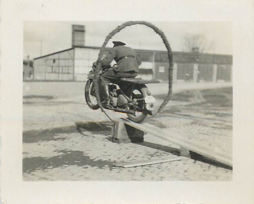 Deutsche Wehrmacht, Privatfoto, Kradmelder *ca.1940