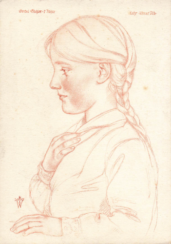 German blood nobility farmer child of the Ulmer Alb Artist W. Willrich VDA P14 Nr.53