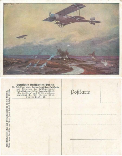 Hans Rudolf Schulze Deutscher Luftflotten-Verein Militärdoppeldecker ca.1915