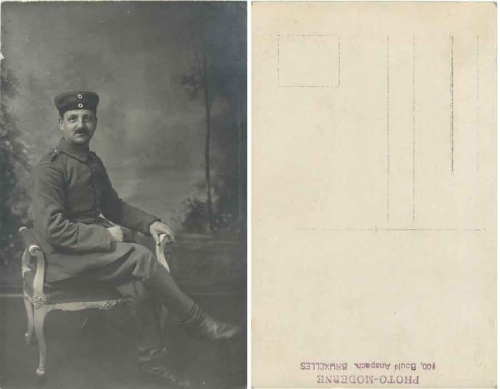 German soldier in field uniform from the 185th Regiment WW1 real photo * around 1915