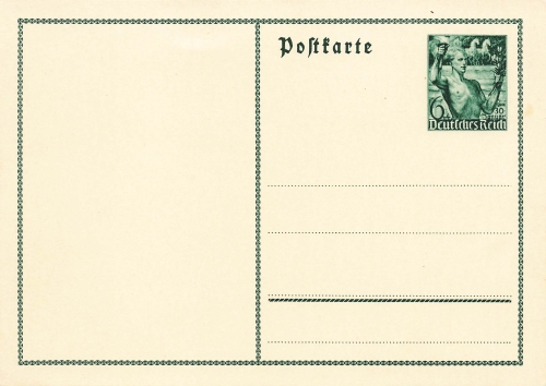 German Reich postal stationery dated January 30, 1938 *