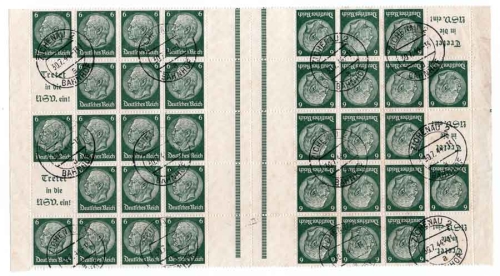 German Reich stamp book sheet 49 se-tenant "Join the NSV!" o Zichenau2 train station 30.7.1944