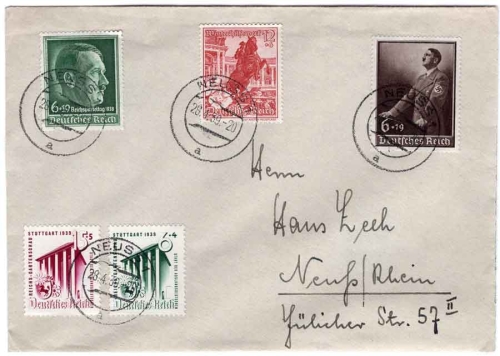 German Reich Michel 694 FDC date stamp Neuss 28.4.1939