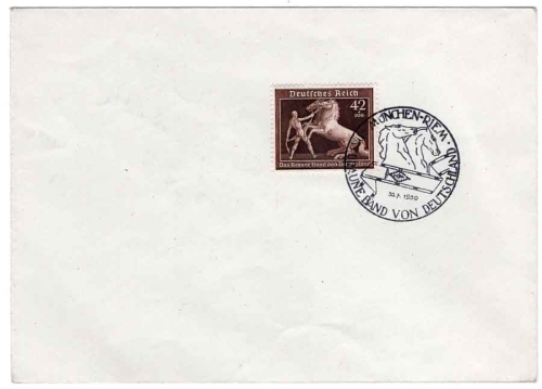 German Reich Michel 699 "The Brown Band of Germany" FDC special cancellation Munich Riem 30.7.1939