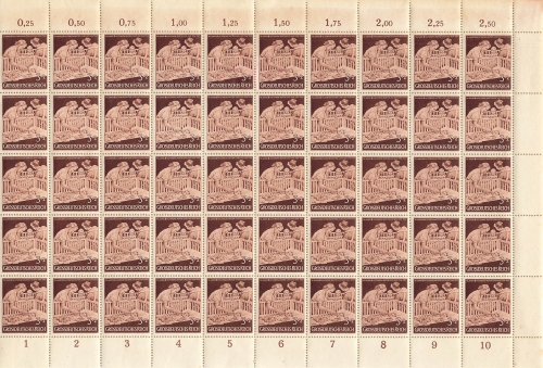 German Empire Michel 869 10 years of relief work for mother and child, switch sheet part ** 1944 