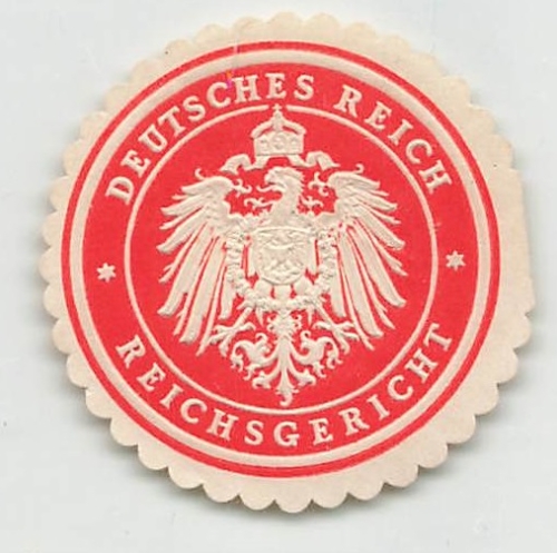 German Reich Reichsgericht seal mark around 1930