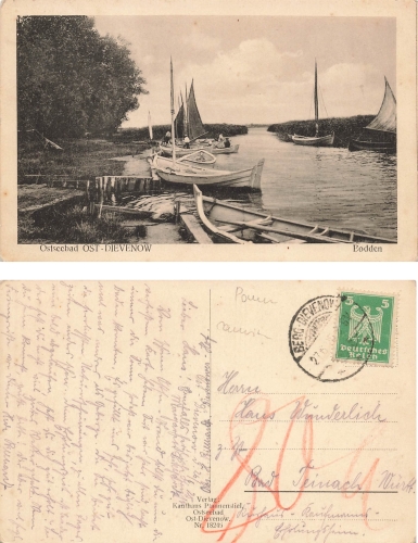 Dievenow Ostseebad Pommern Dziwnow  o 1925