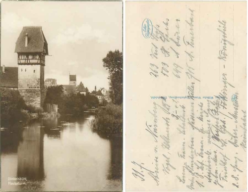 Dinkelsbühl Hauketurm gebr. ca. 1930