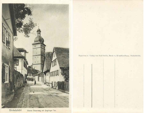 91550 Dinkelsbuehl Oberer Mauerweg mit Segringer Tor *ca. 1920