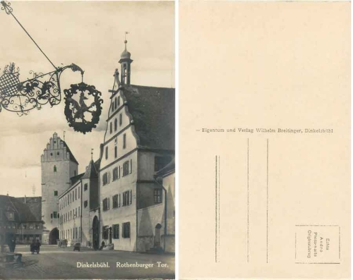 91550 Dinkelsuehl Rothenburger Tor *ca. 1930