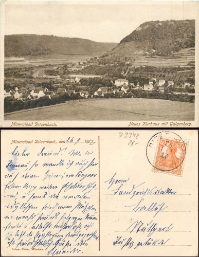 73342 Ditzenbach Kurhaus Galgenberg o 26.09.1917