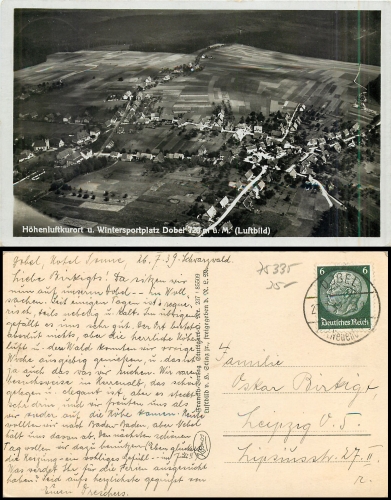 75335 Dobel Schwarzwald Luftbild o 27.07.1939