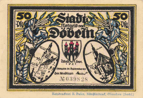 04720 Döbeln Notgeldschein 1921
