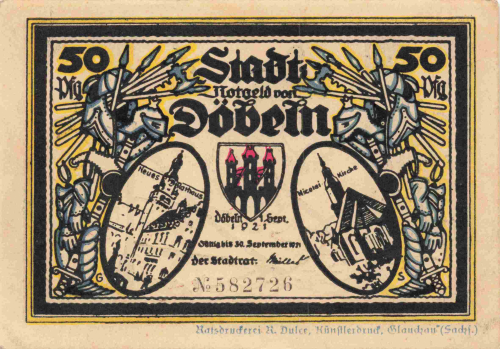04720 Döbeln Notgeldschein 1921