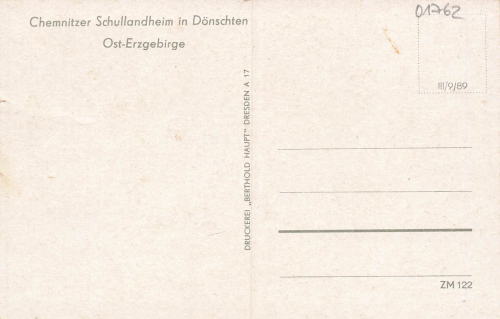 01744 Dönschten Dippoldiswalde Schullandheim Ost Erzgebirge * um 1930