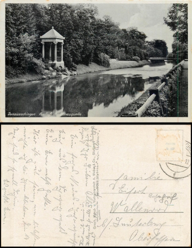 Donaueschingen outflow of the Danube spring o approx. 1940
