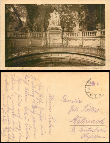 Donaueschingen Donau-Quelle o ca. 1920