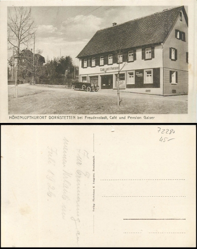 Dornstetten Cafe Pension Gaiser o 1926