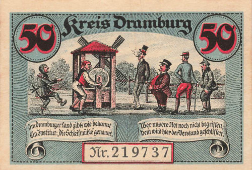 Dramburg Pommern Notgeldschein Drawsko Pomorskie 1920