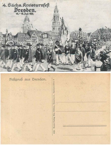 Dresden 4th Saxon district gymnastics festival 1921 parade